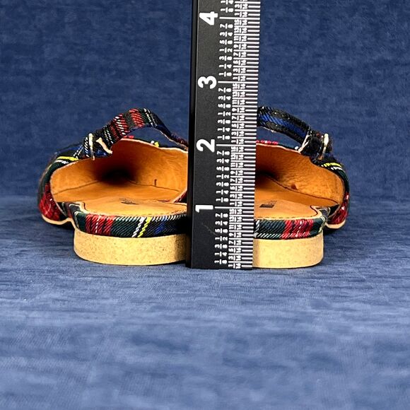 Matiko Lori Slingback Flats Green Tartan Women’s 7.5 / EU 38 Pointed Toe NIB - Picture 5 of 8